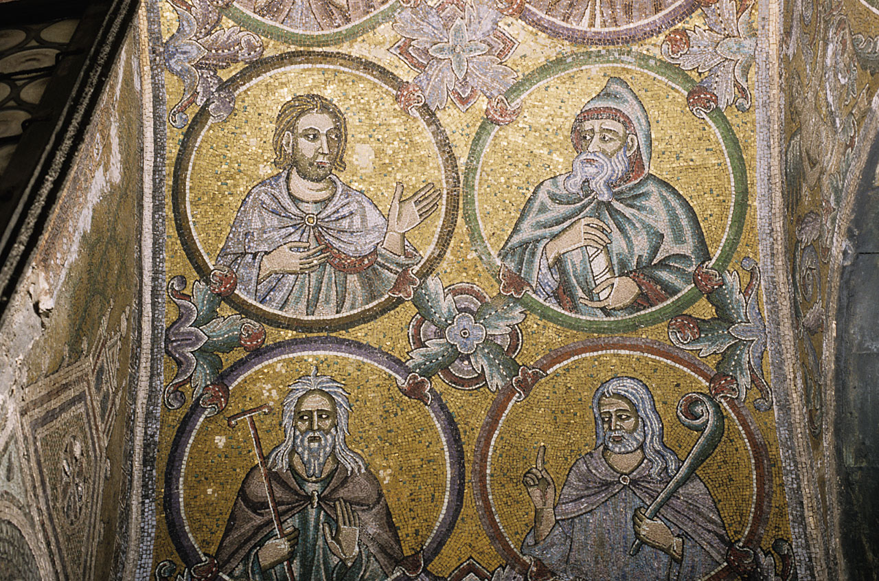 figure maschili (decorazione musiva) - bottega fiorentina (sec. XIV)