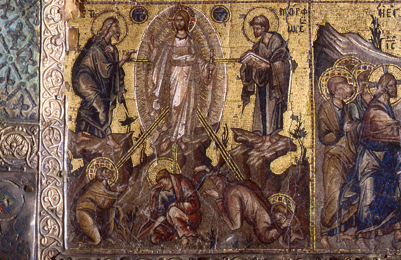 Trasfigurazione (decorazione musiva) - manifattura bizantina (inizio sec. XIV)