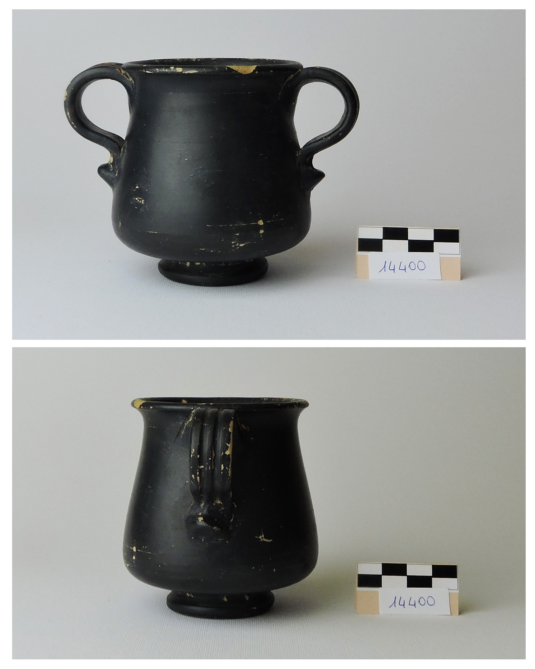 kantharos pelikoide, Morel 3451a3 - bottega volterrana (fine/inizio secc. III/ I a.C)