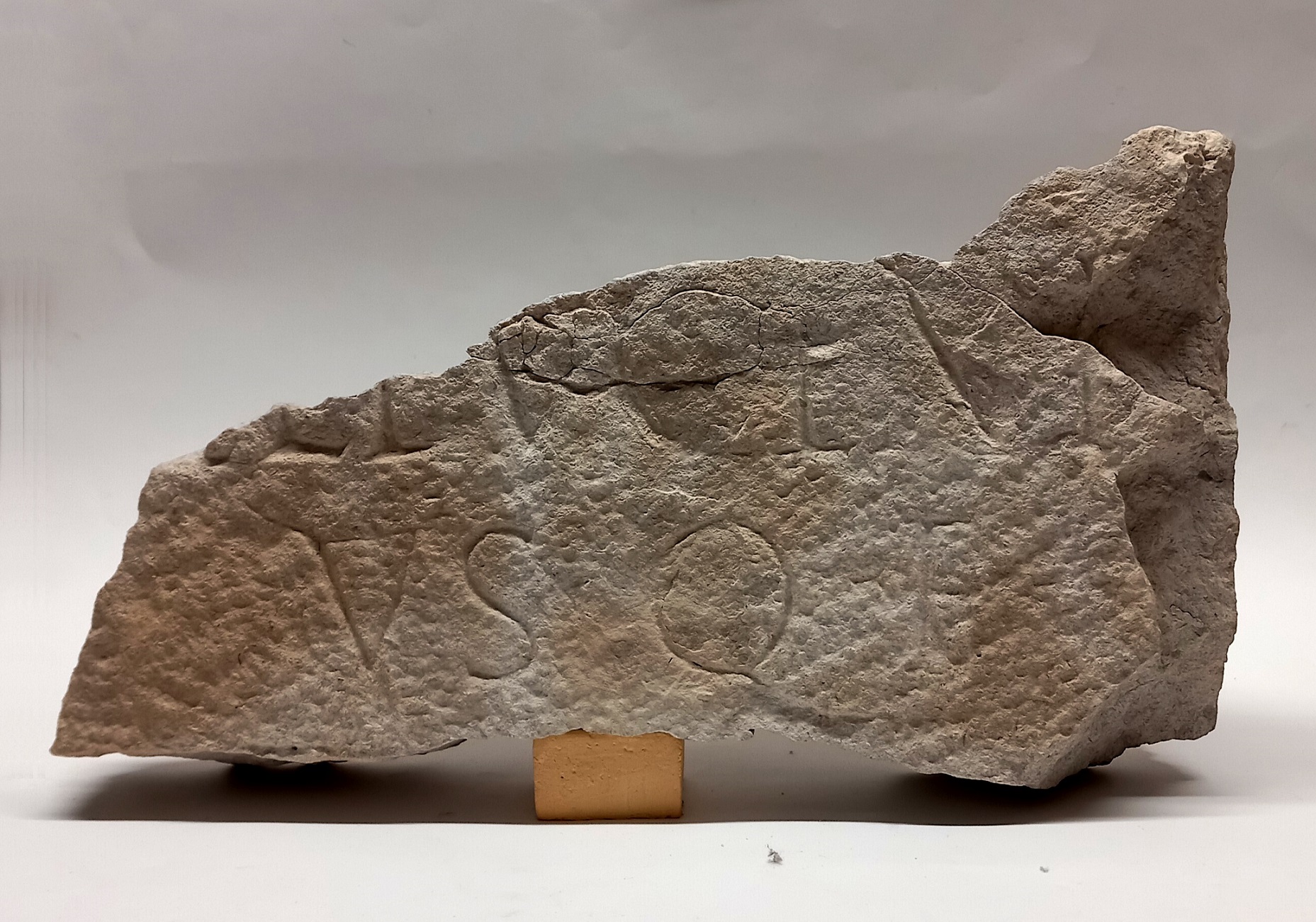 lastra/ frammento, (Lapide funeraria) L. Lucenius Q.f - bottega lapidaria adriese (inizio sec. I d.C)