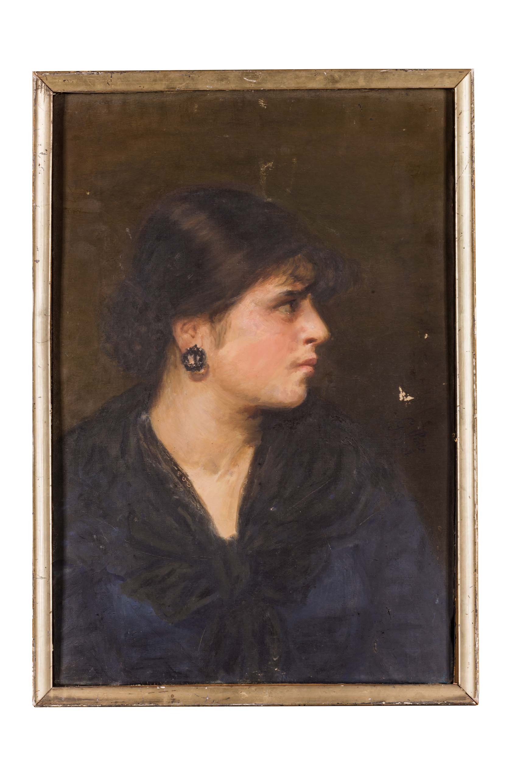 ritratto di donna, ritratto di donna (dipinto) di Pinto G (attribuito) - ambito Italia meridionale (seconda metà XIX)