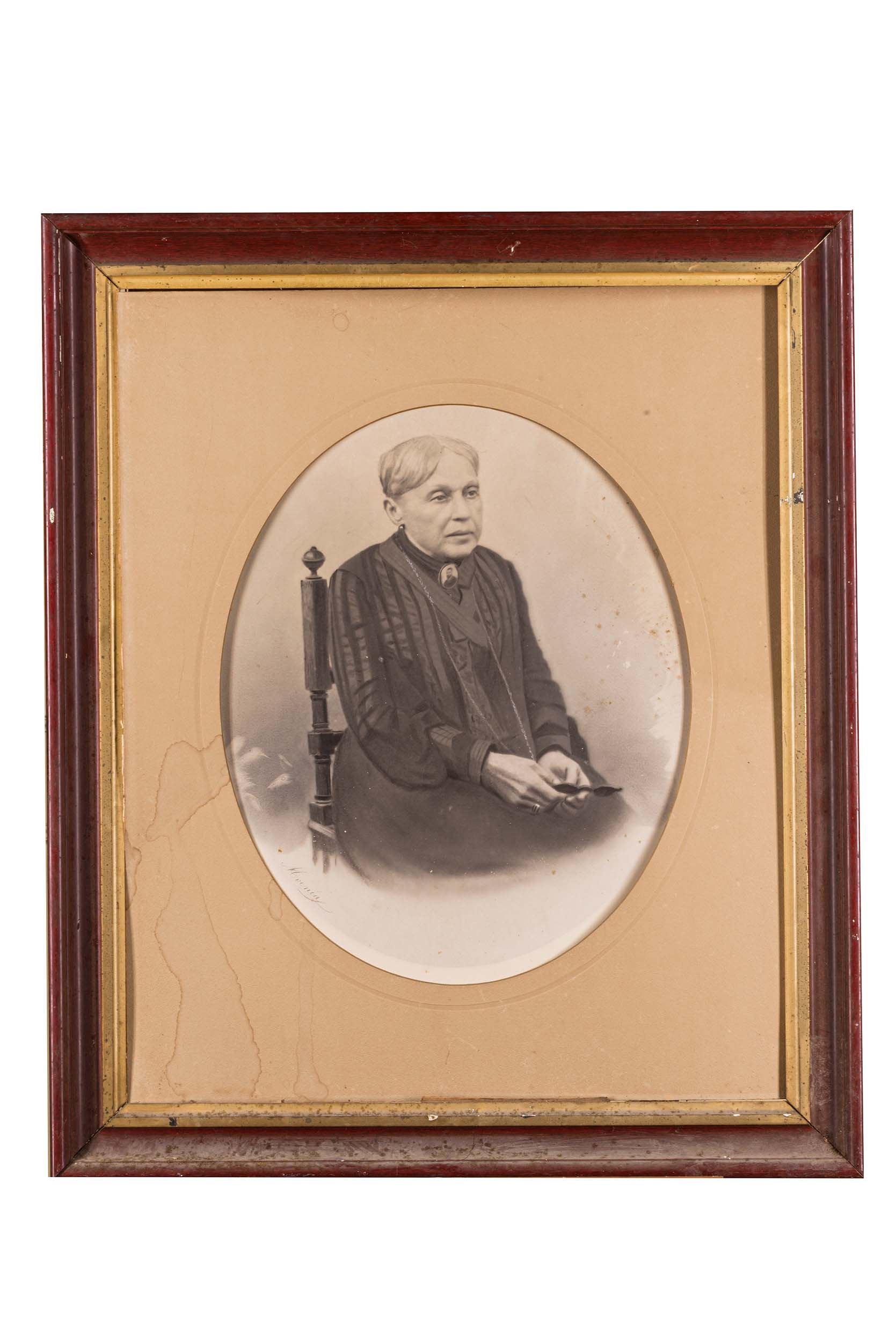 ritratto di donna ( famiglia Pinto? ), ritratto di donna (stampa) di ignoto di ambito campano (attribuito) - ambito campano (prima metà XX)