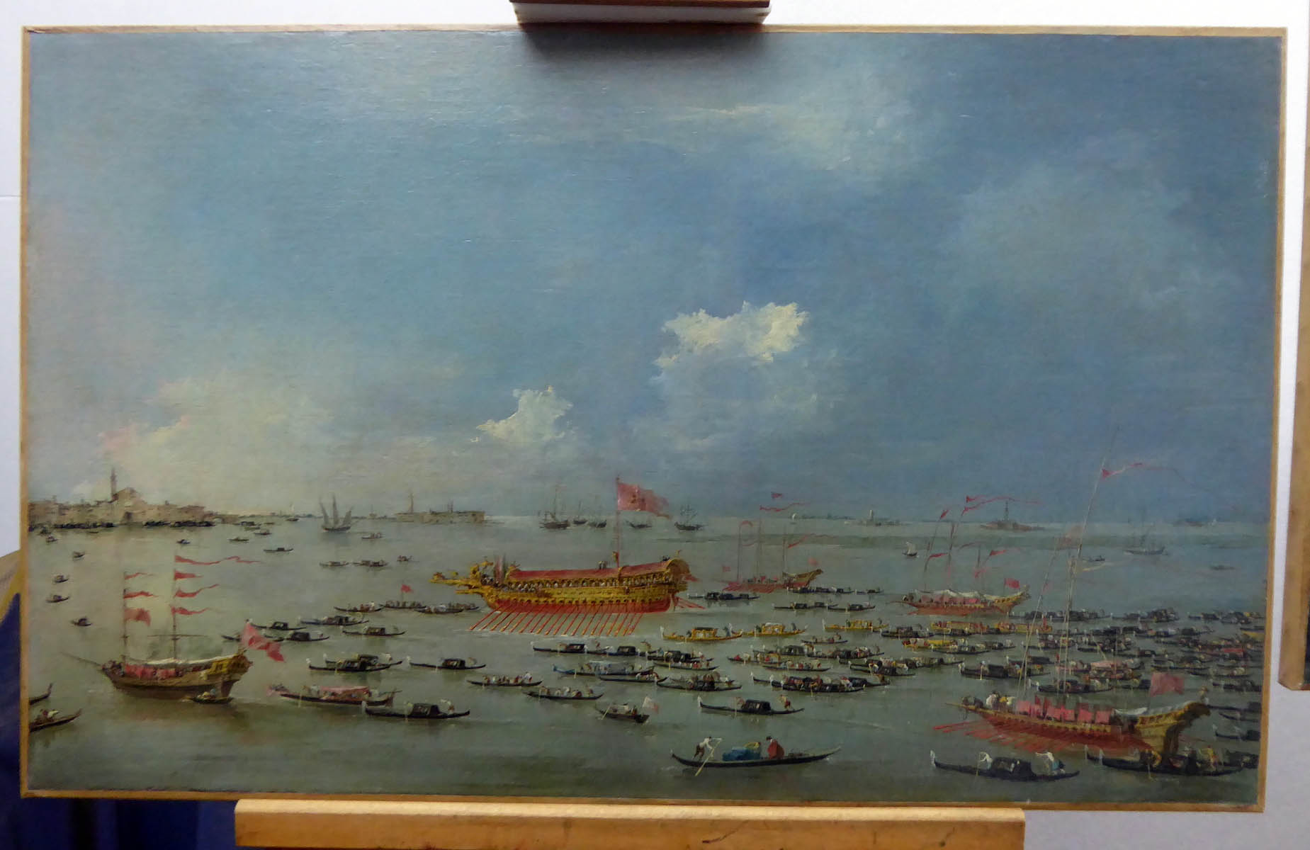 Andata del Bucintoro verso San Nicolò al Lido, Ritorno del Bucintoro verso Palazzo Ducale (dipinto, coppia) di Guardi Francesco (seconda metà XVIII)