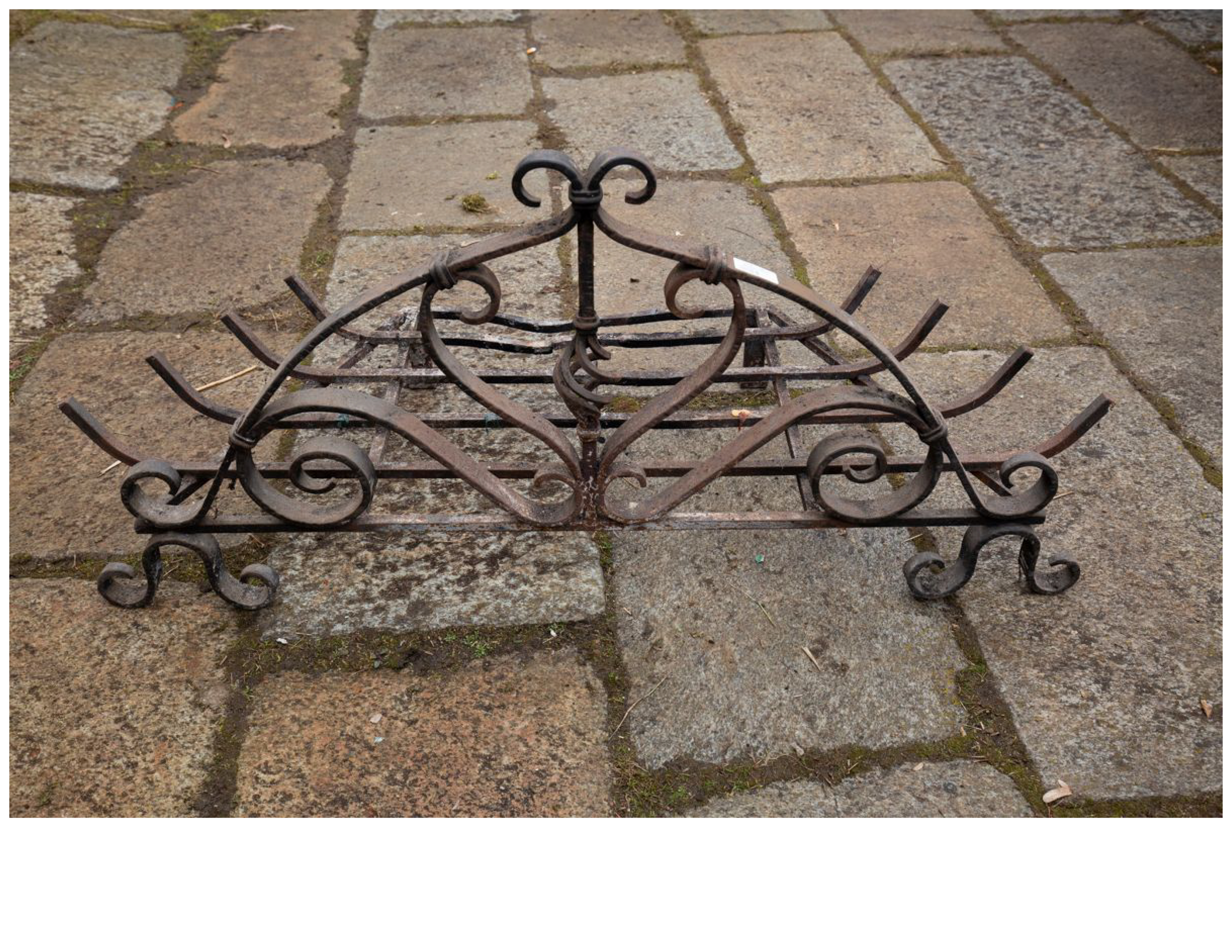 alare, in ferro battuto - ambito piemontese (XIX)