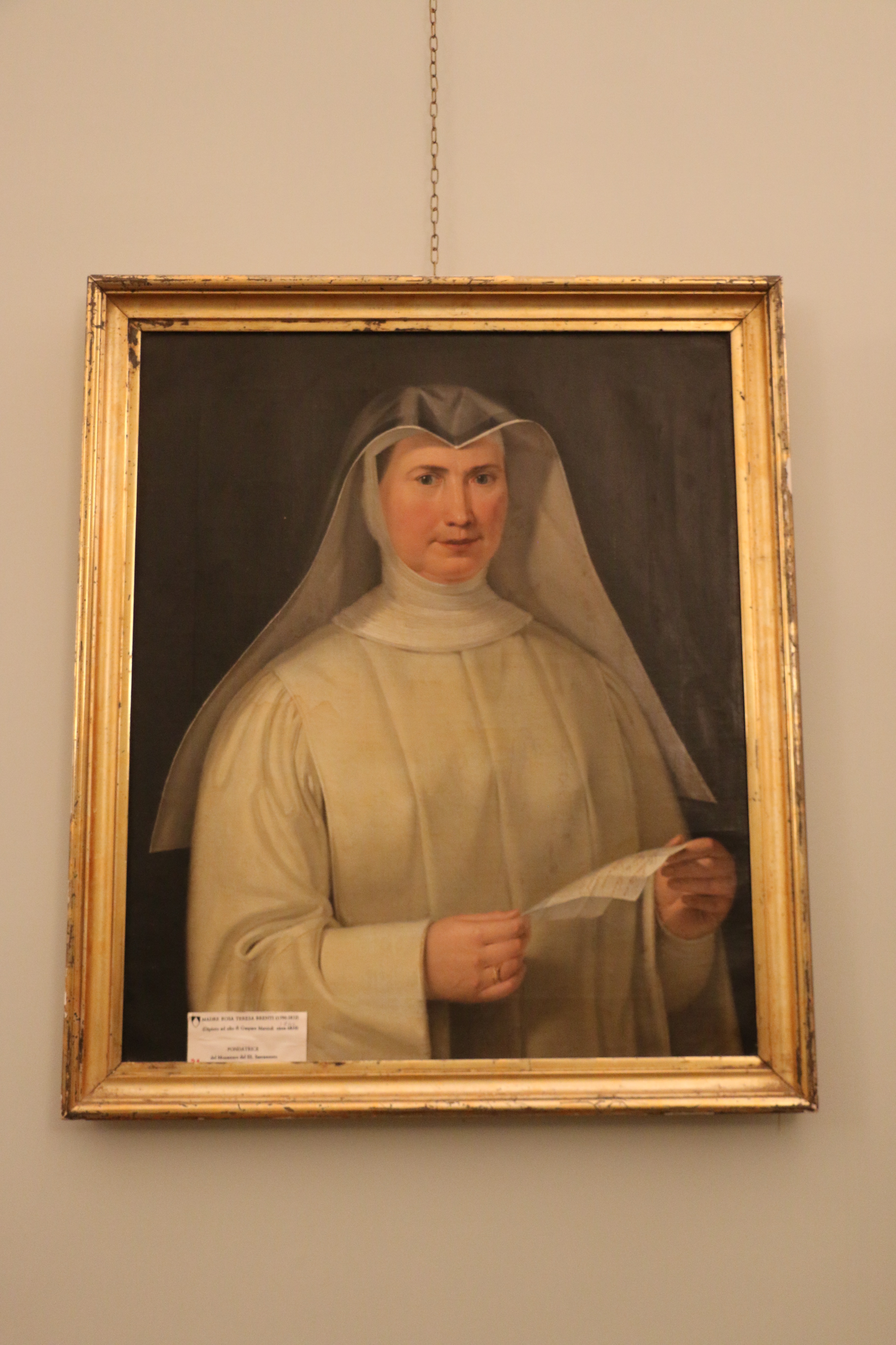 Ritratto di Madre Teresa Brenti (dipinto, pendant) di Mattioli Gaspare - ambito romagnolo (secondo quarto XIX)