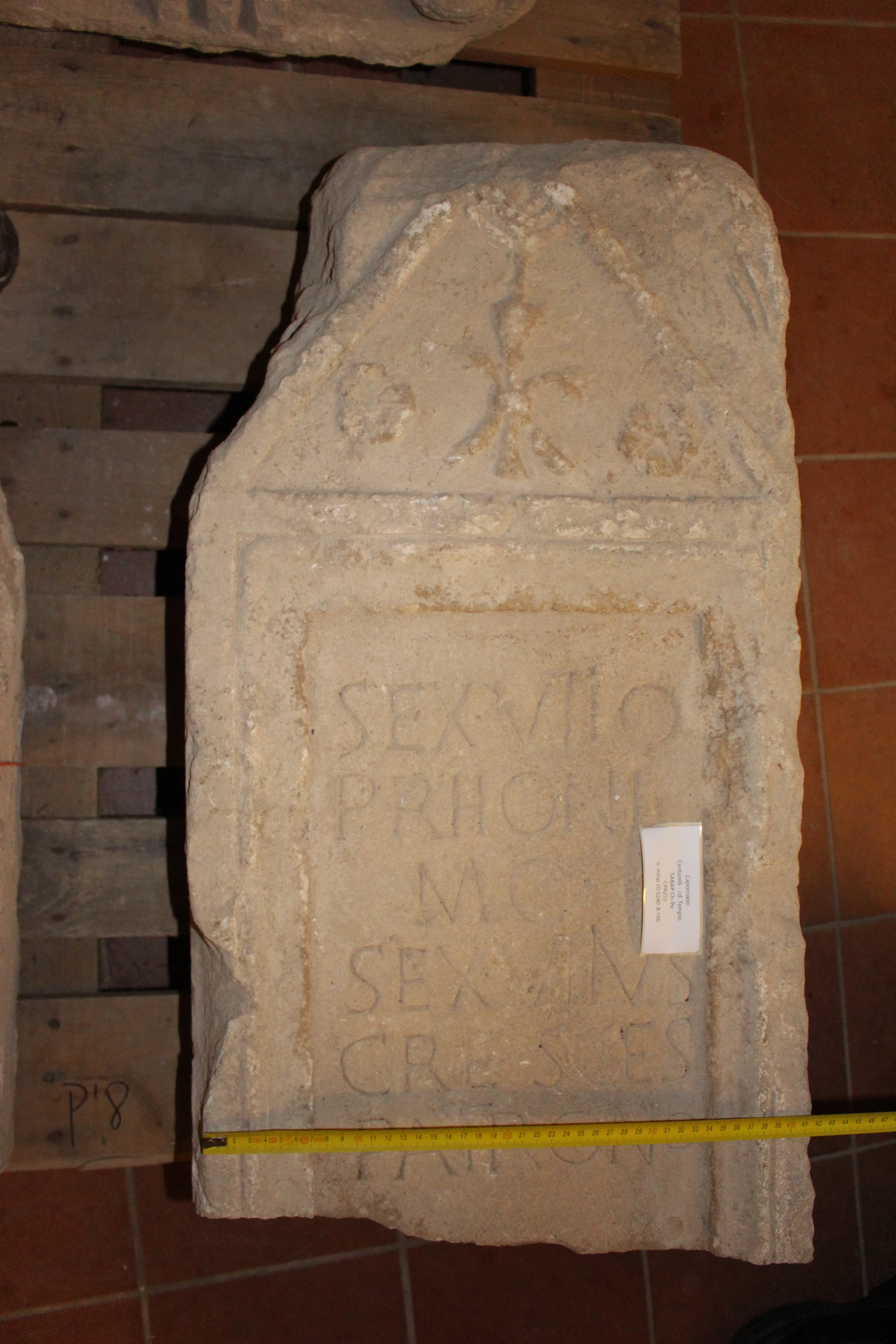 SINGOLO OGGETTO/ stele, PERIODIZZAZIONI/ Storia/ Eta' antica/ Eta' romana/ Eta' romana imperiale/ Eta' altoimperiale