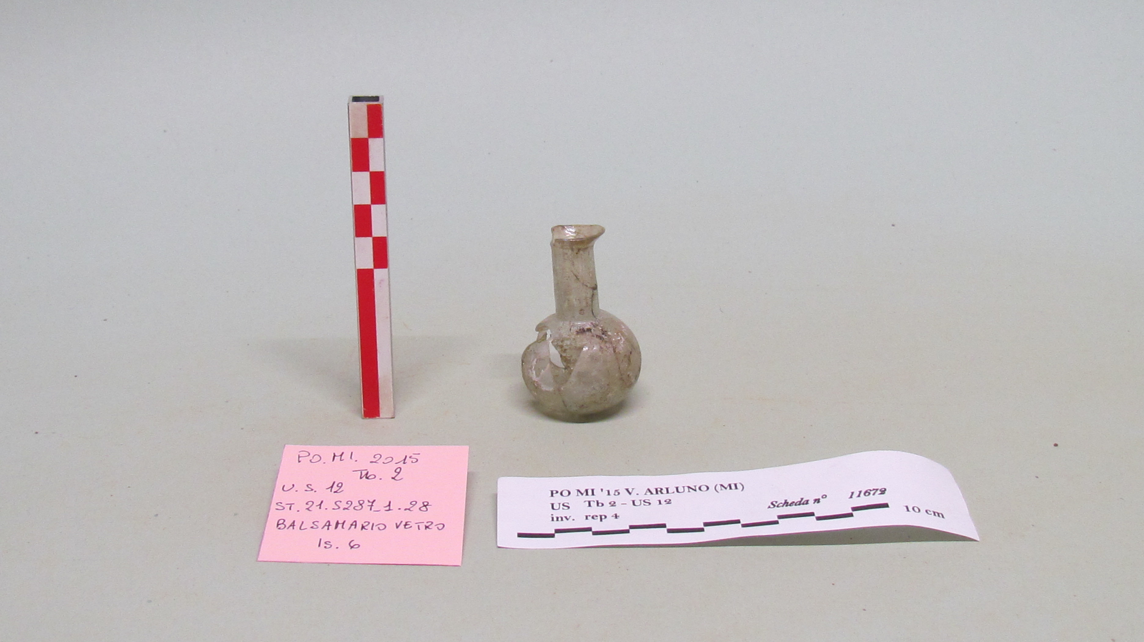 SINGOLO OGGETTO/ balsamario, SECOLI/ ARCHI DI SECOLI/ Seconda metà I a.C. - inizio II d.C