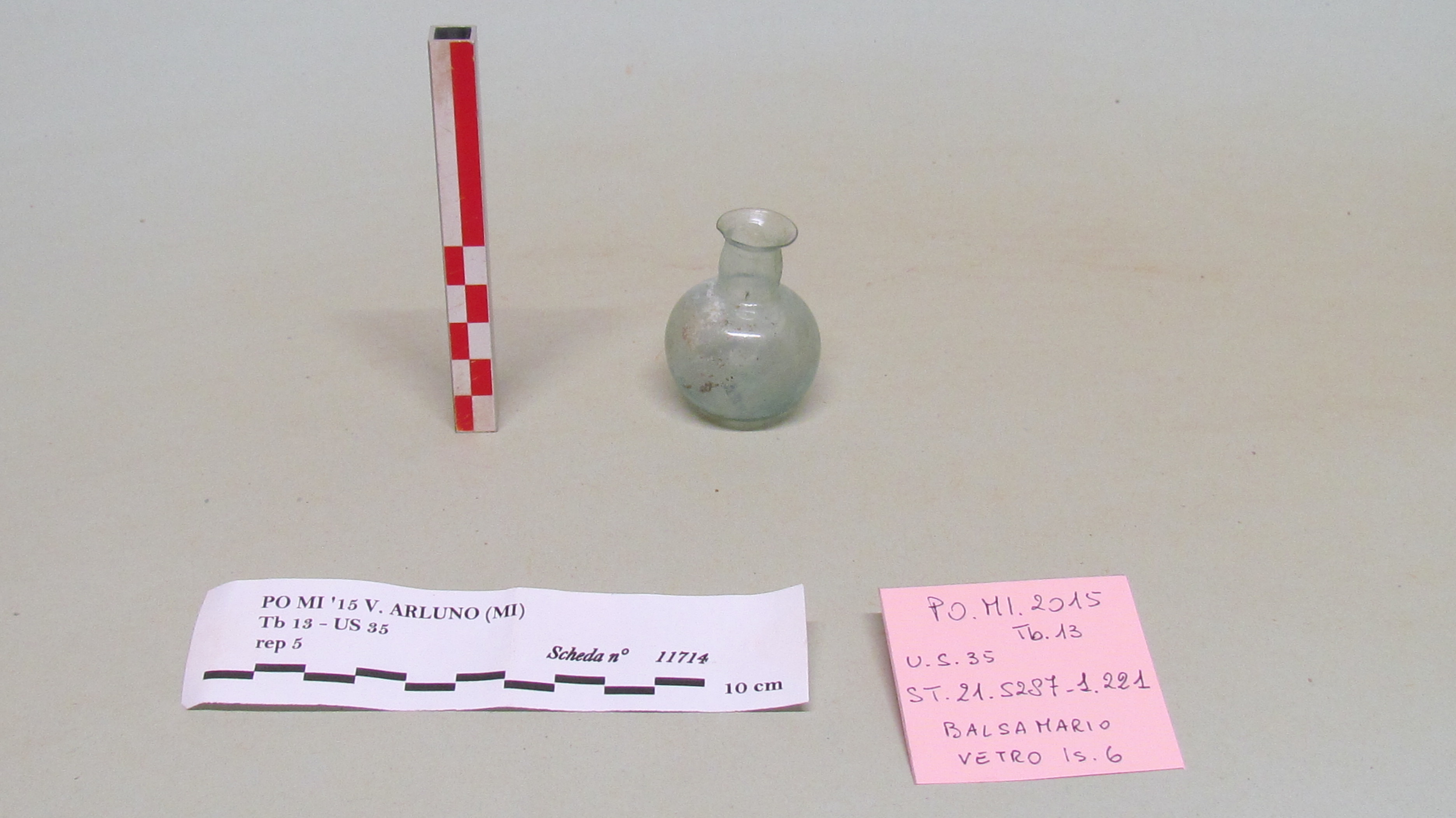 SINGOLO OGGETTO/ balsamario, SECOLI/ ARCHI DI SECOLI/ Seconda metà I a.C. - inizio II d.C