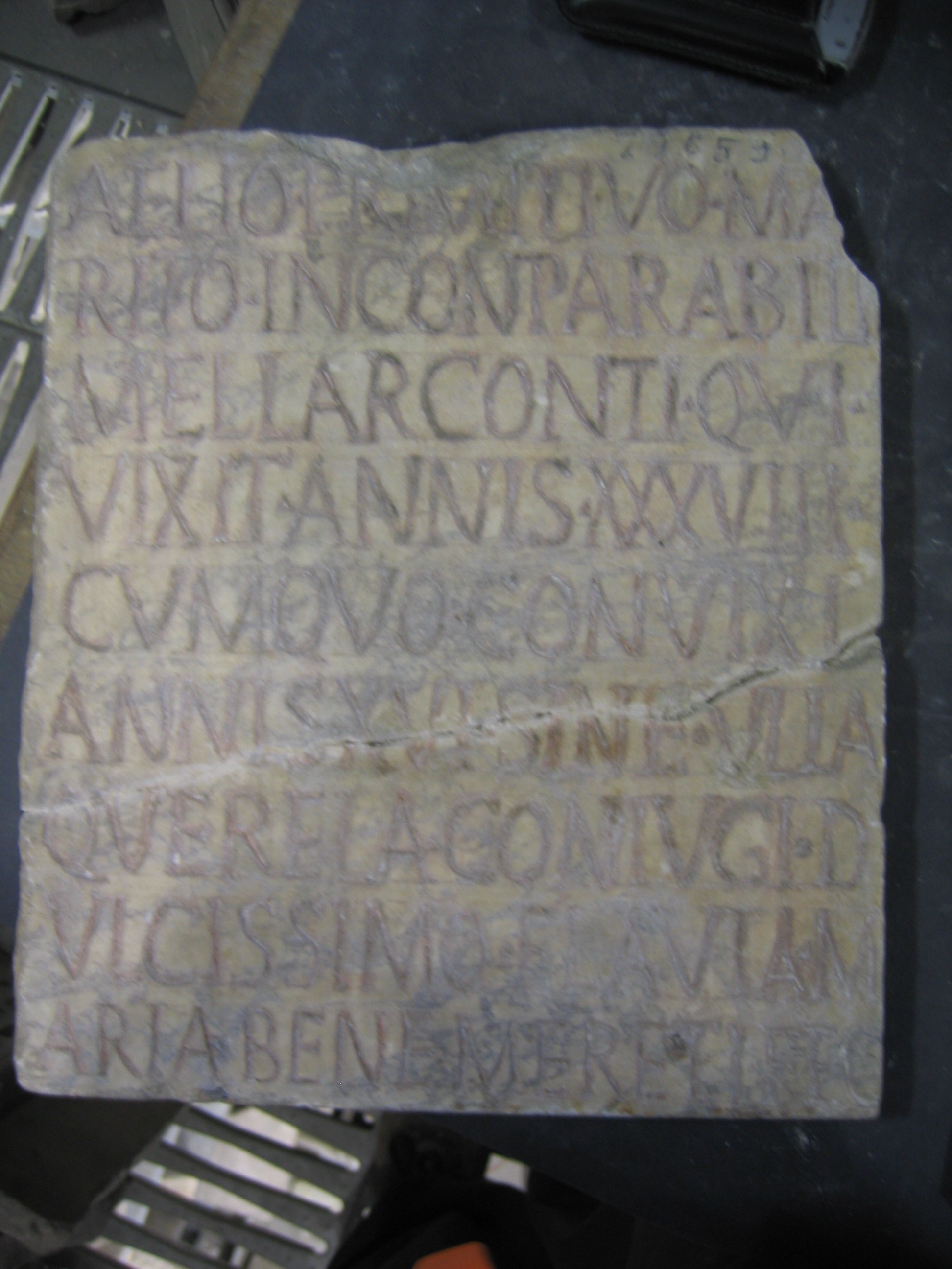 lastra, iscrizione (fine SECOLI/ III)