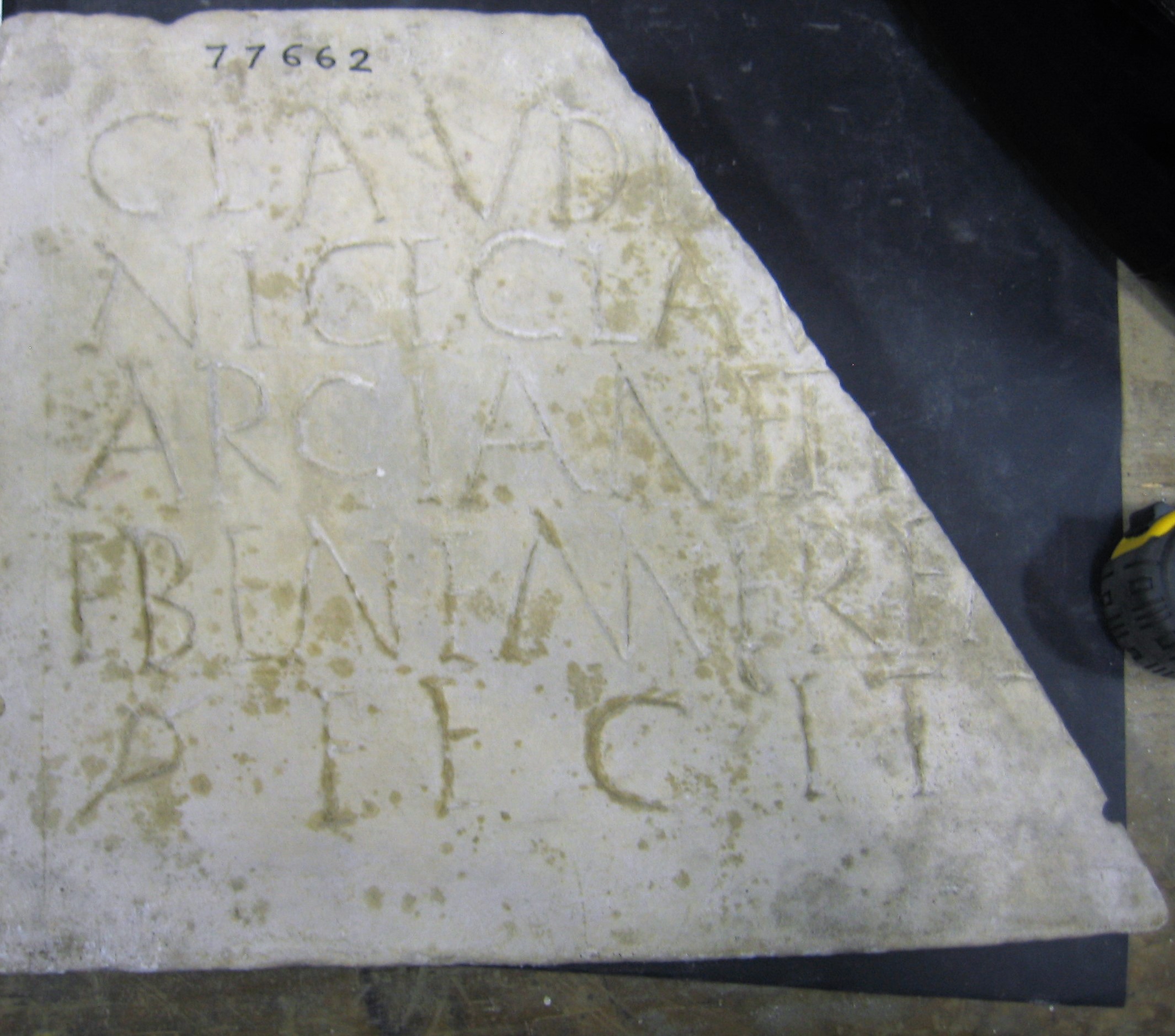 lastra, iscrizione (inizio/ fine SECOLI/ III)