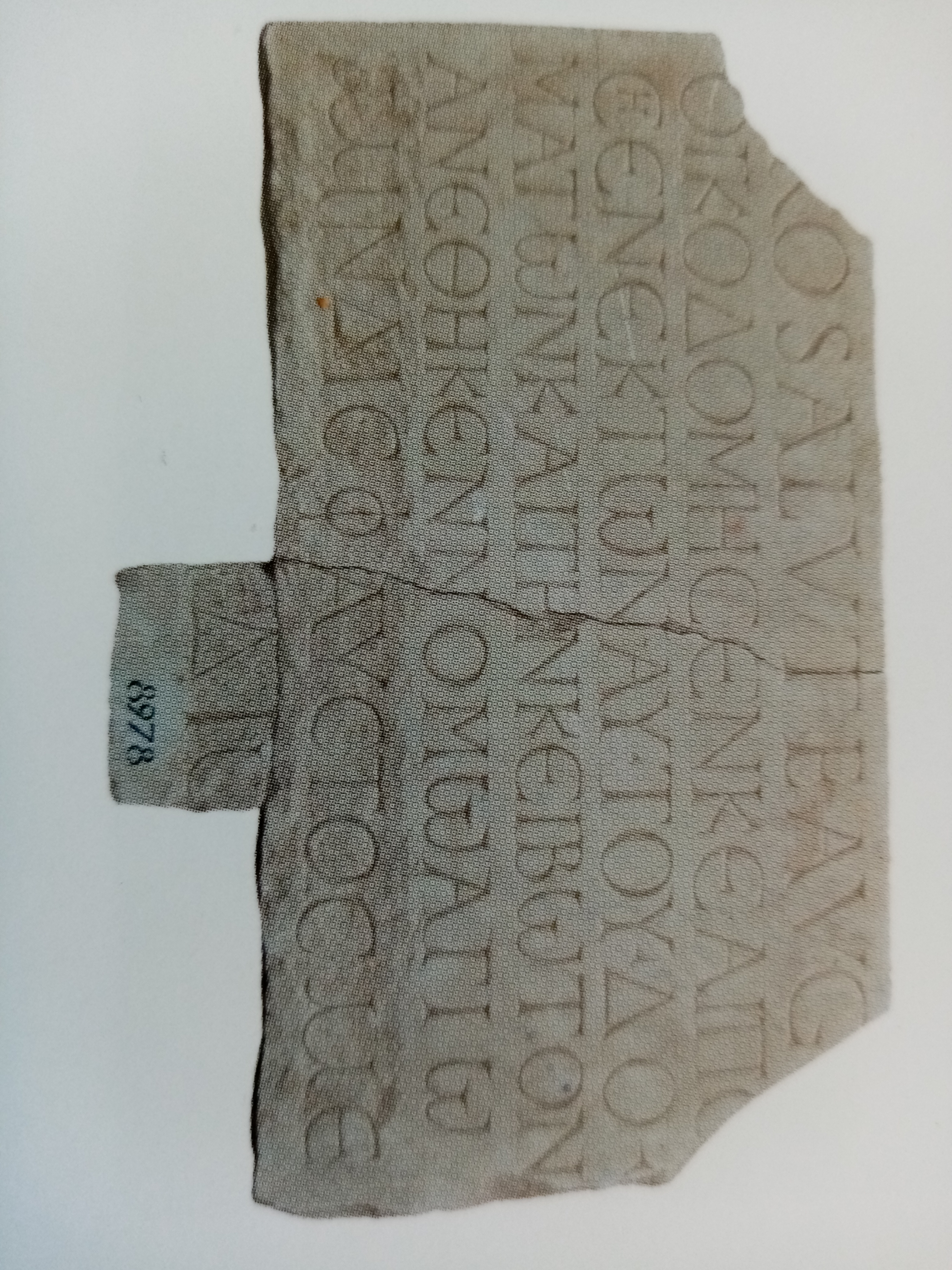 lastra, iscrizione dedicatoria (metà/ fine SECOLI/ ARCHI DI SECOLI/ II -III)