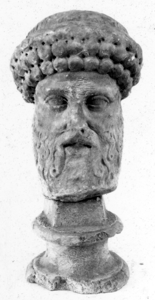 testa/ maschile, erma (sec. I-II d.C)