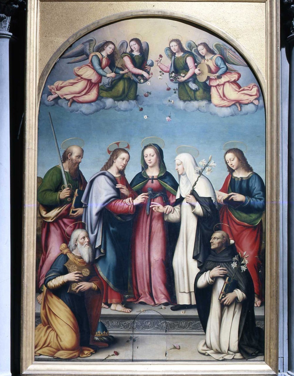 Sposalizio mistico di Santa Caterina (dipinto) di Antonio del Ceraiolo (sec. XVI)