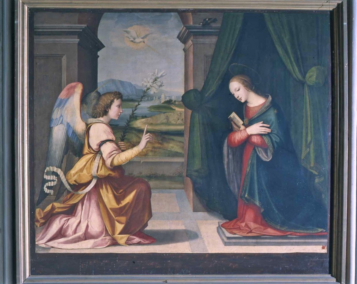 Annunciazione (dipinto) di Tosini Michele detto Michele di Ridolfo del Ghirlandaio (sec. XVI)