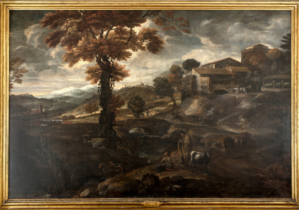 paesaggio (dipinto) di Giusti Antonio, Onofri Crescenzio (sec. XVIII)