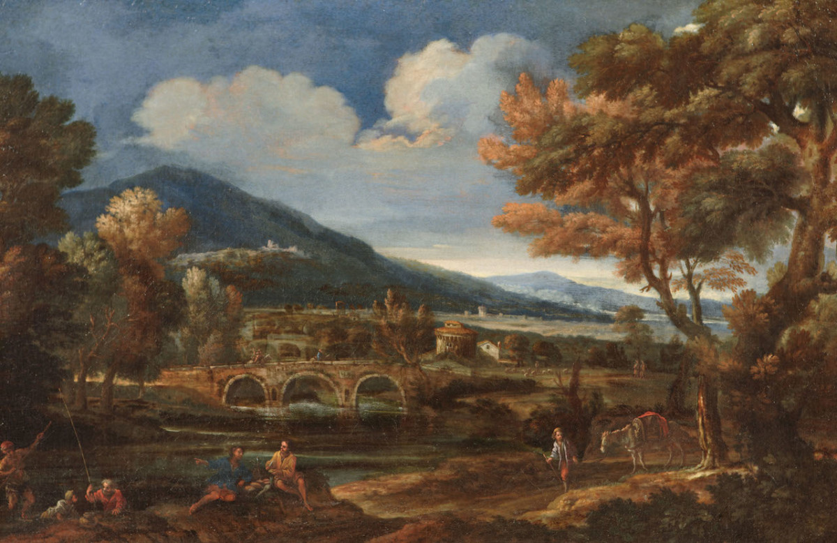 paesaggio (dipinto) di Dandini Pietro, Onofri Crescenzio (fine/ inizio secc. XVII/ XVIII)