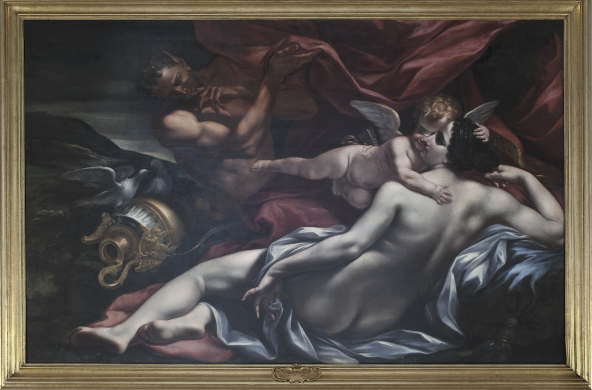 Venere, Cupido e un satiro (dipinto) - ambito fiorentino (prima metà sec. XVI)