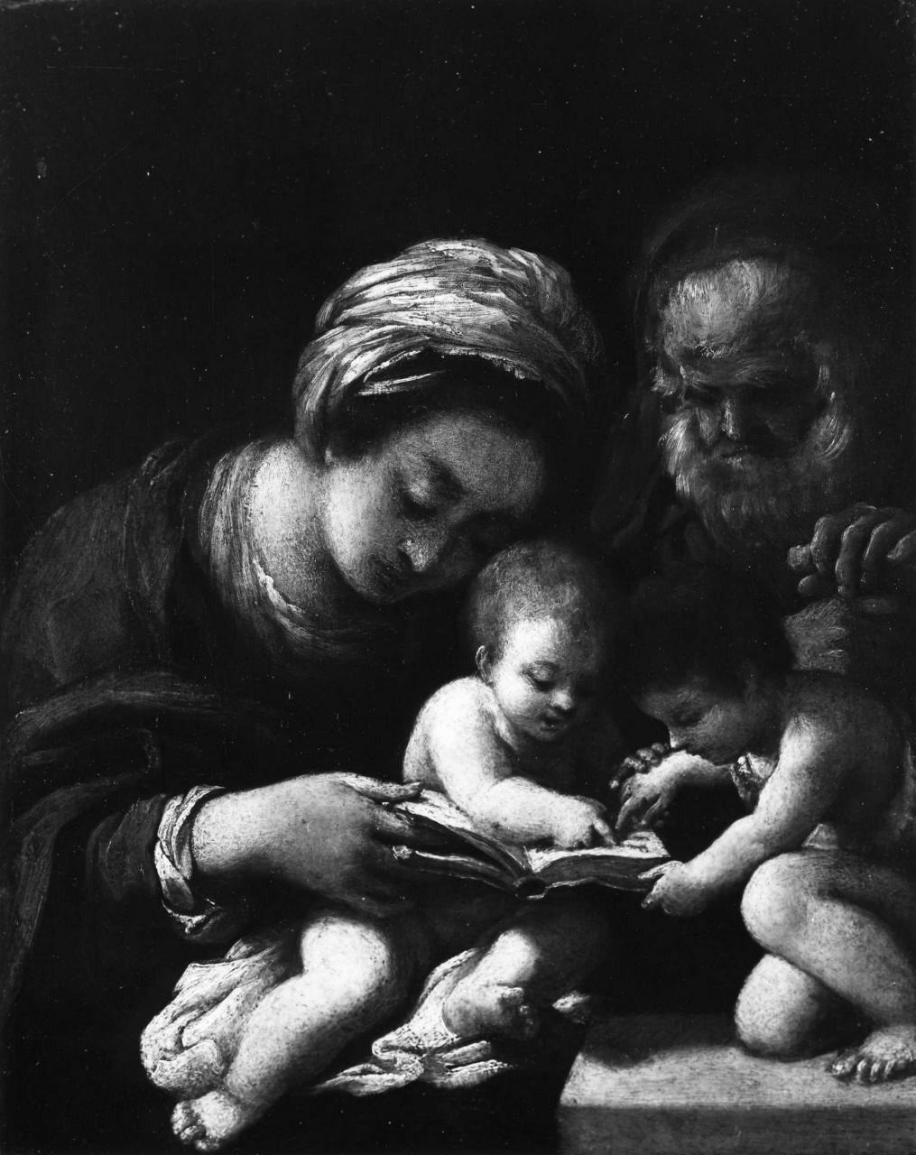 Sacra Famiglia con San Giovanni Battista bambino (dipinto) di Schedoni Bartolomeo (sec. XVII)