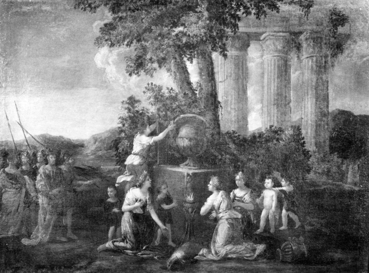scena di sacrificio (dipinto) - ambito romano (sec. XVII)
