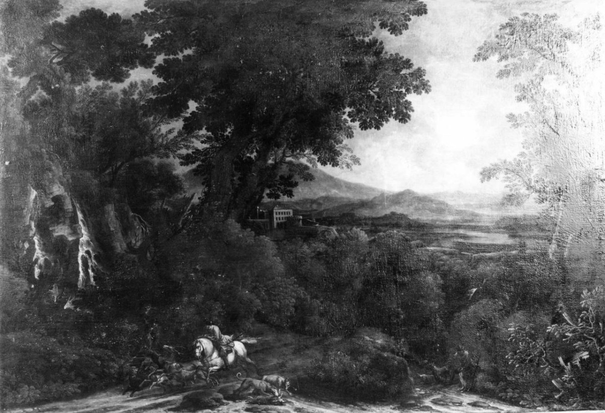 paesaggio (dipinto) di Dughet Gaspard detto Pussino (scuola) (sec. XVII)
