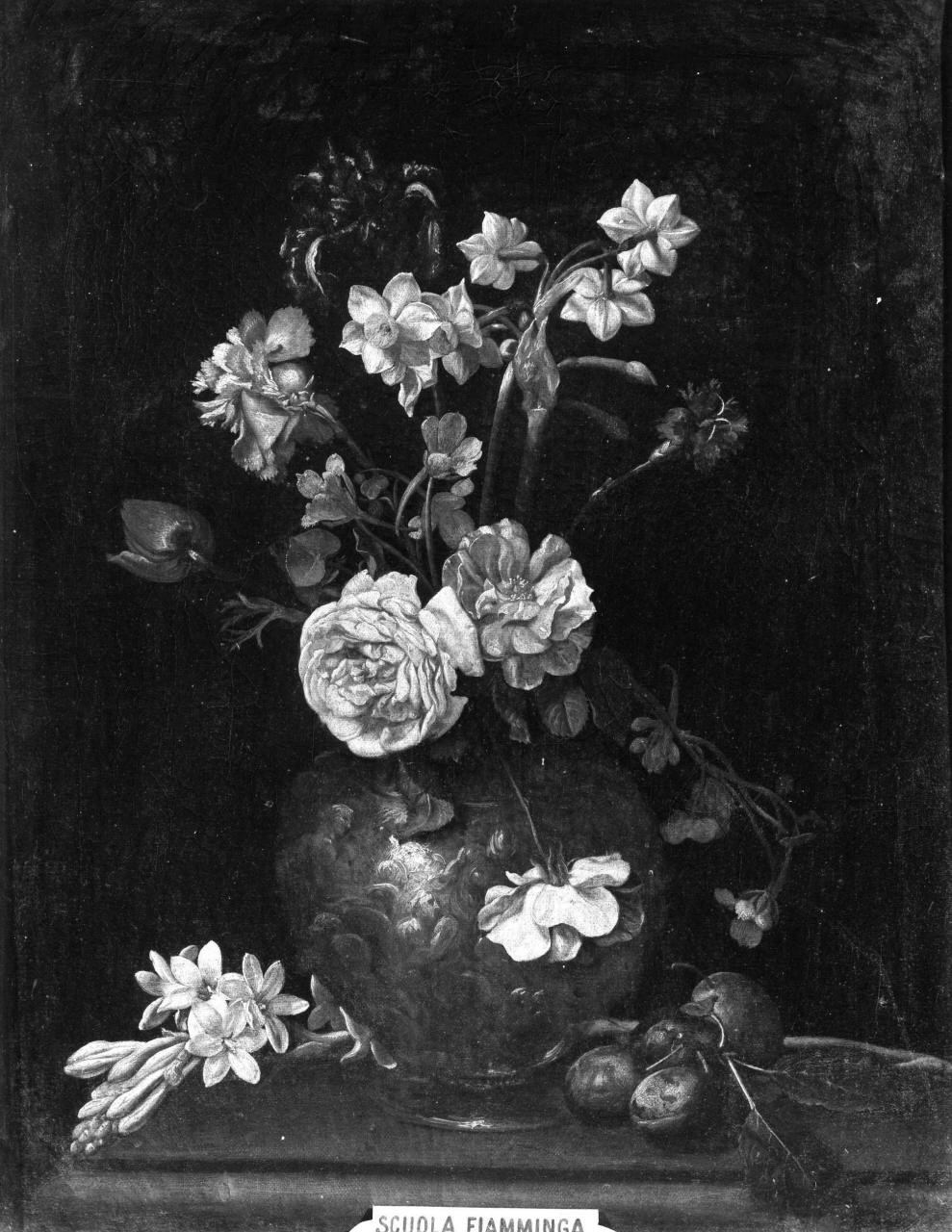 vaso con fiori (dipinto) - ambito toscano (seconda metà sec. XVII)