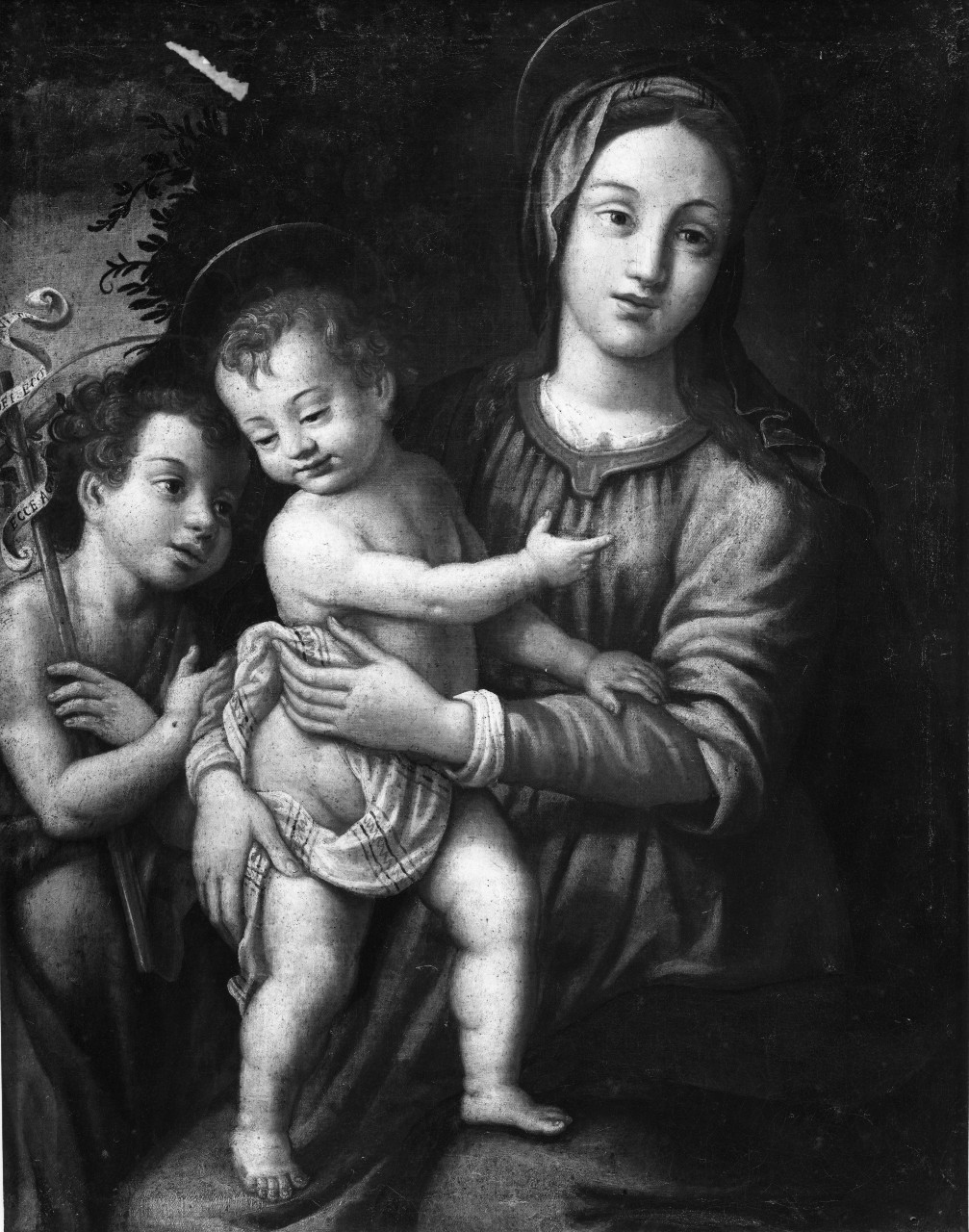Madonna con Bambino e San Giovannino (dipinto) - ambito fiorentino (seconda metà sec. XVI)