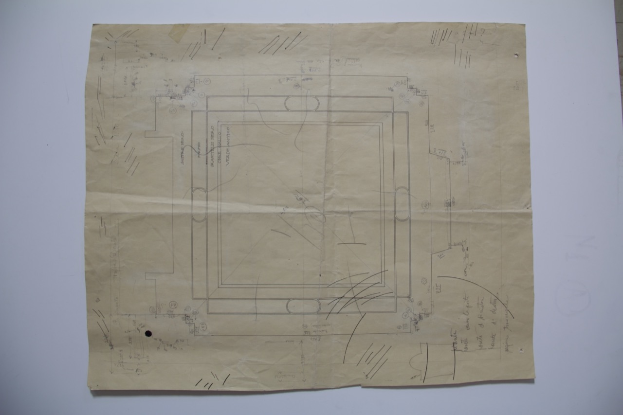 disegno architettonico, Pianta della tomba di Dante di Ravenna di Anonimo italiano (XX)