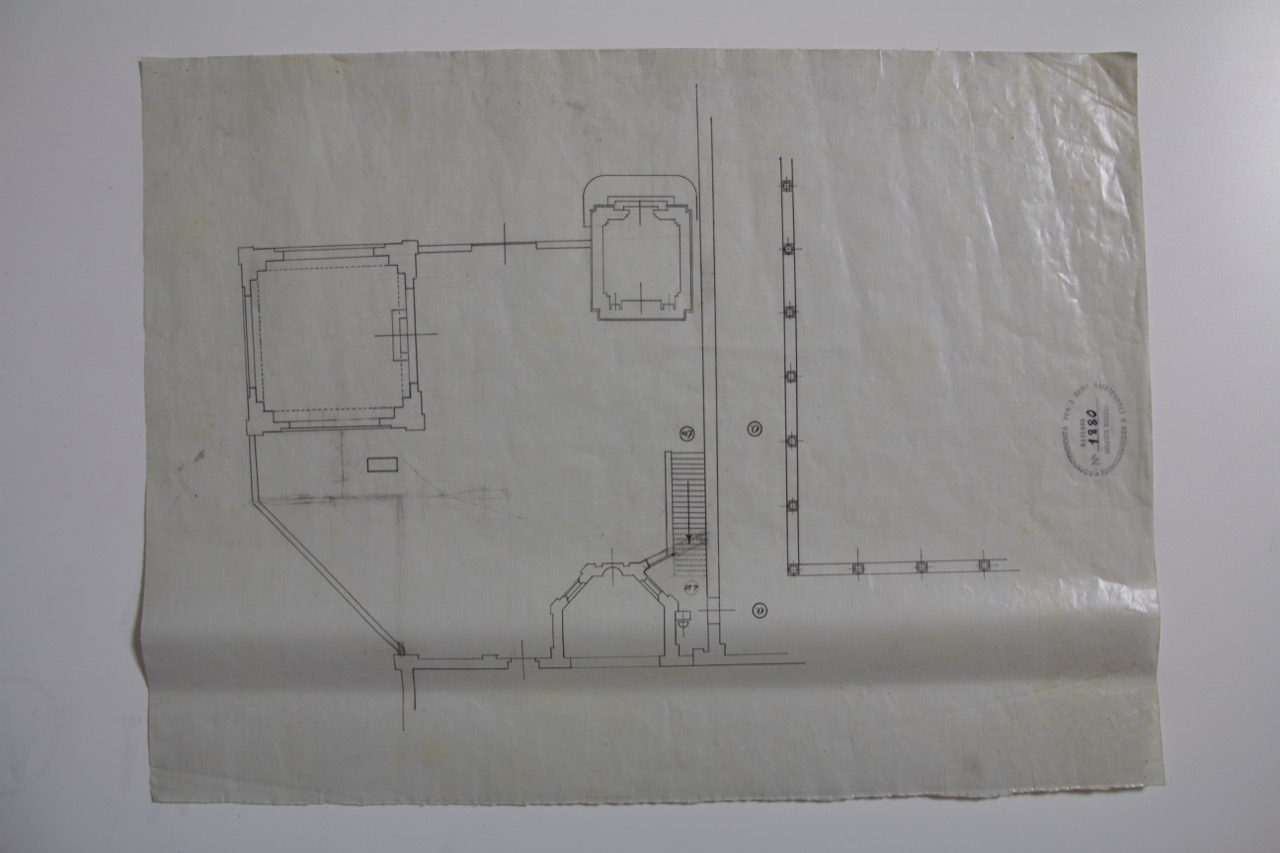 disegno architettonico, Planimetria della zona dantesca di Ravenna di Anonimo italiano (XX)