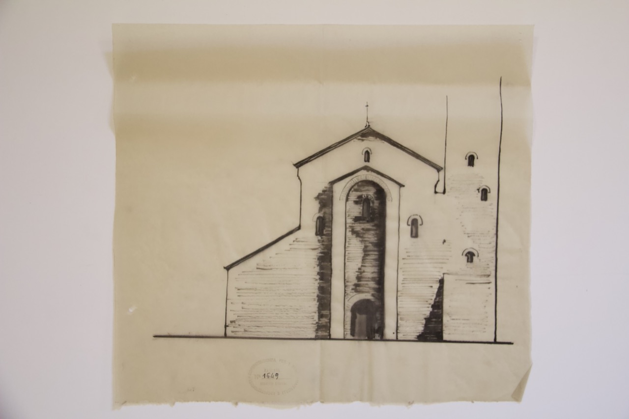 disegno architettonico, Prospetto della basilica di San Giovanni Evangelista di Ravenna di Anonimo italiano (XX)