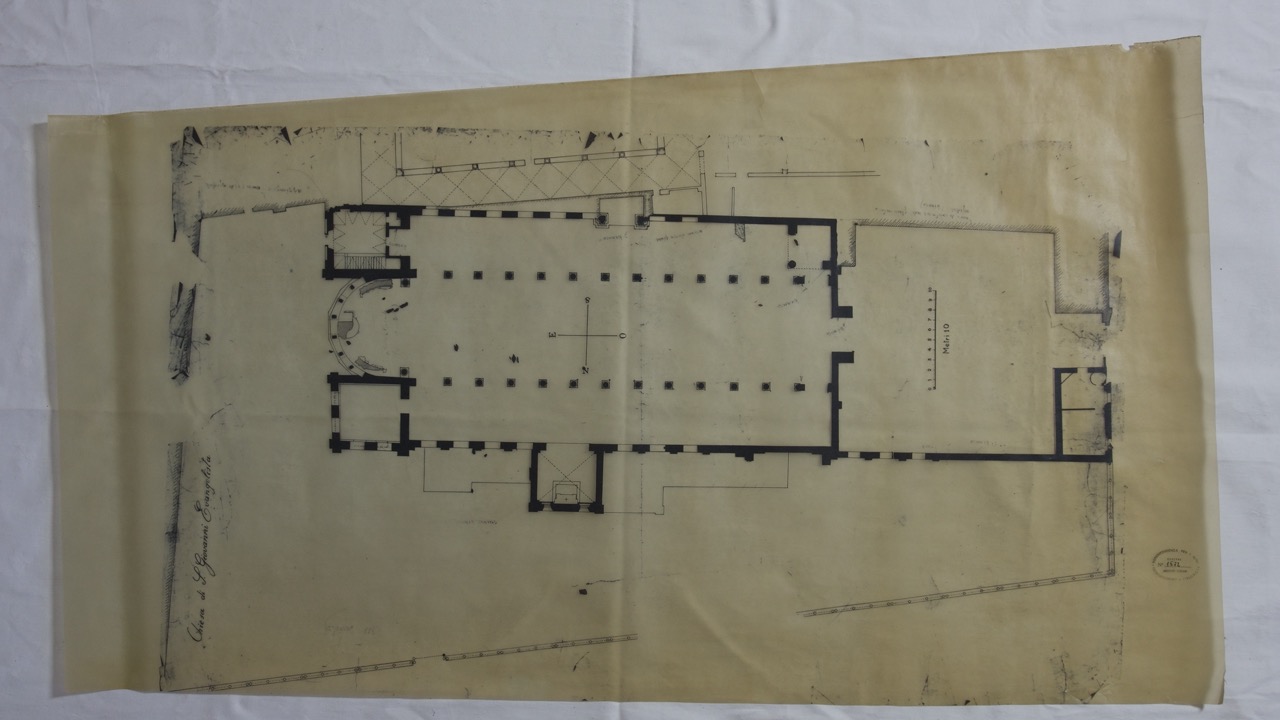 stampa fotomeccanica, Pianta della basilica di San Giovanni Evangelista di Ravenna di Anonimo italiano (XX)