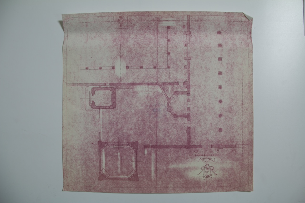 stampa fotomeccanica, Controcopia della planimetria della zona dantesca di Ravenna di Azzaroni, Alessandro (XX)