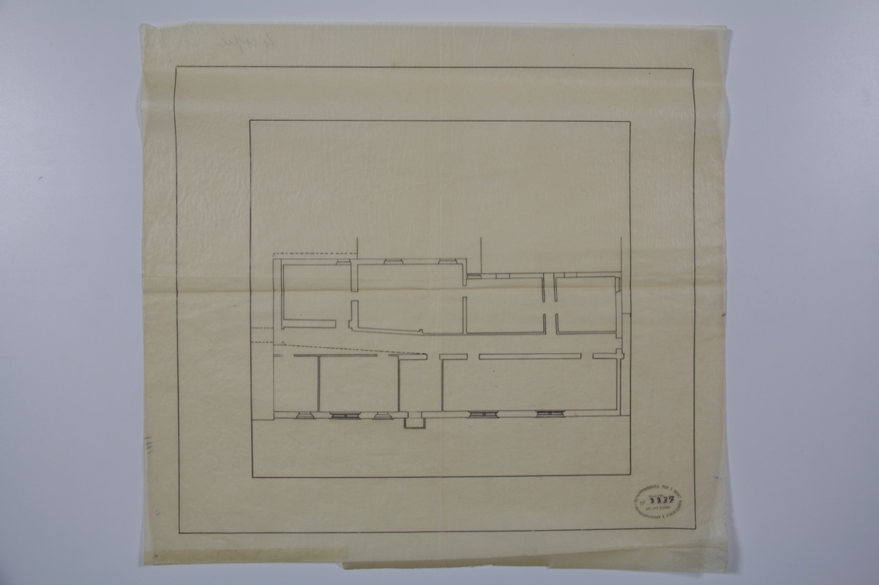 disegno architettonico, Pianta del primo piano del Palazzo Comunale di Ravenna di Anonimo italiano (XX)