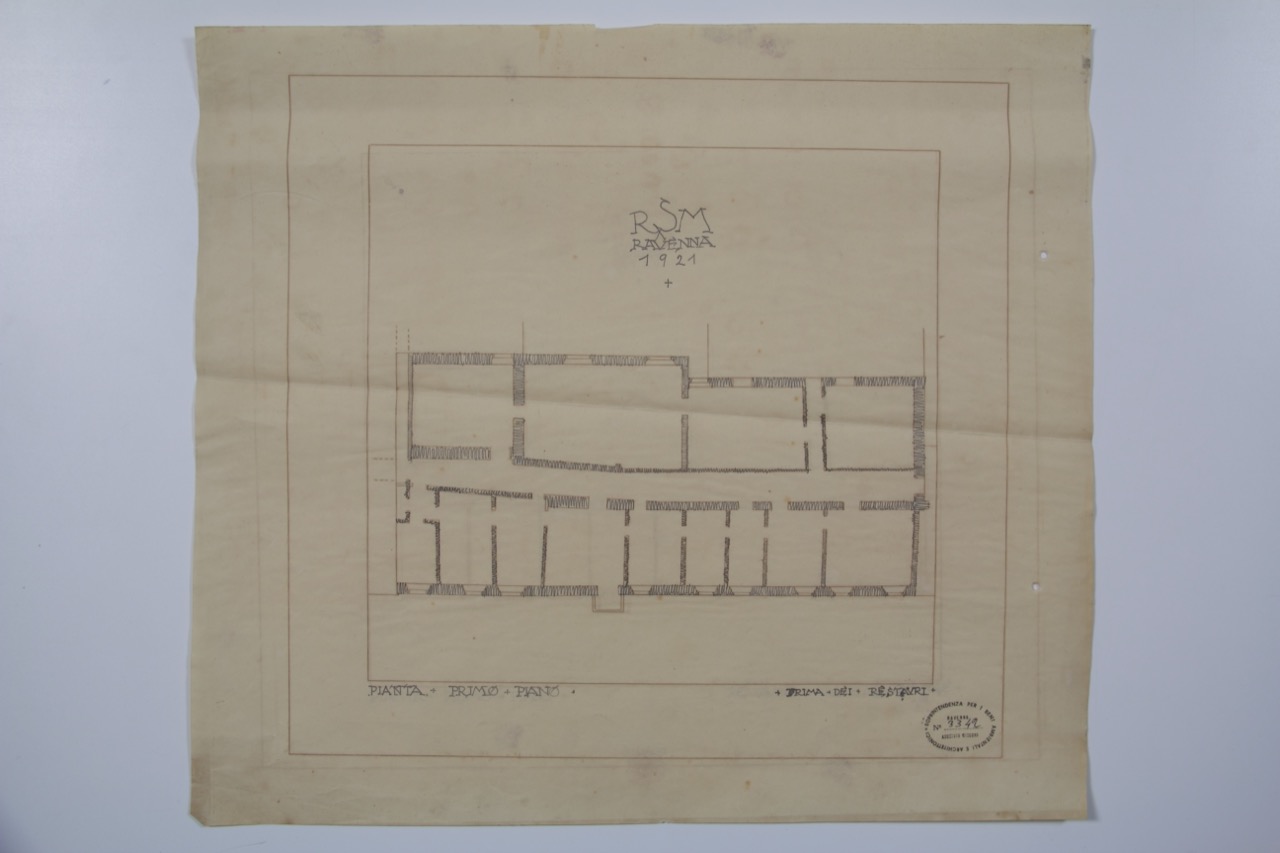 stampa fotomeccanica, Pianta del primo piano del Palazzo Comunale di Ravenna di Anonimo italiano (XX)