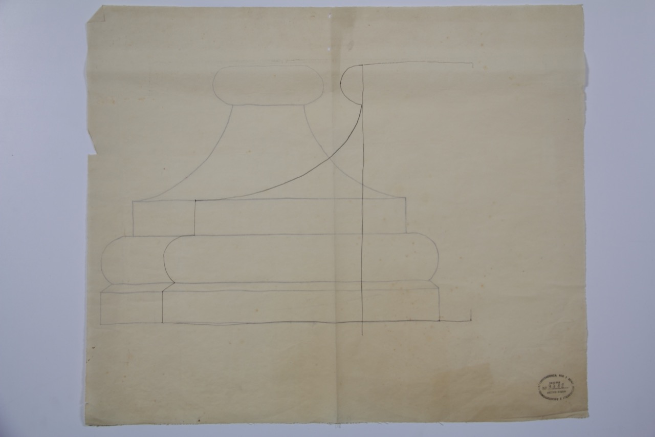 disegno architettonico, Profilo di mensole del Palazzo Comunale di Ravenna di Anonimo italiano (XX)
