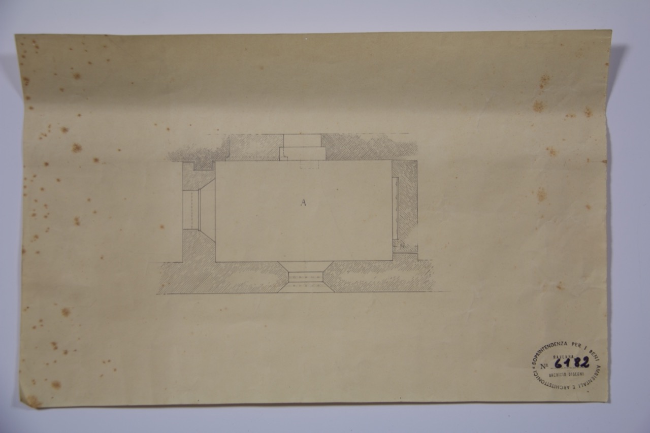 disegno architettonico, Rimini, Tempio Malatestiano, Cappella delle Reliquie, pianta di Anonimo italiano (XX)