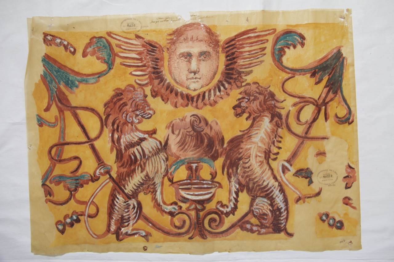 disegno architettonico, Fregi decorativi della cappella della basilica di San Giovanni Evangelista di Ravenna di Zampiga, Giuseppe (XX)