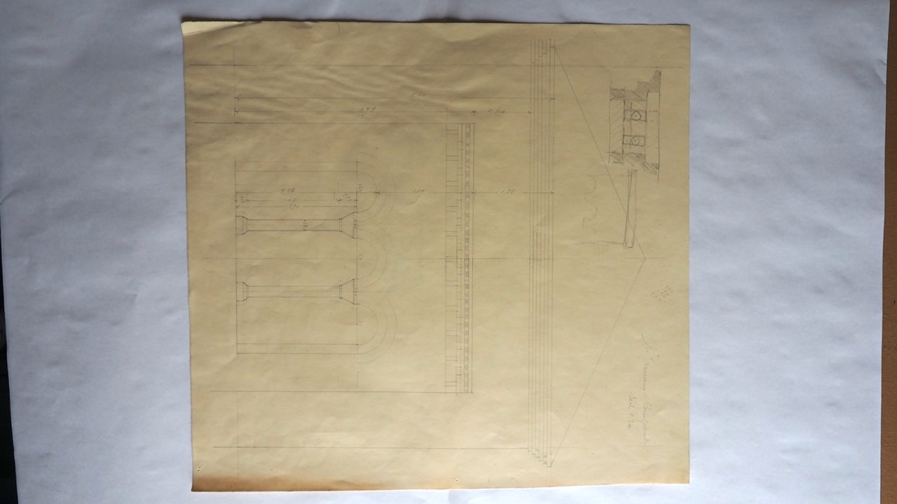 disegno architettonico, Cella campanaria del campanile della basilica di San Francesco di Ravenna di Anonimo italiano (XX)