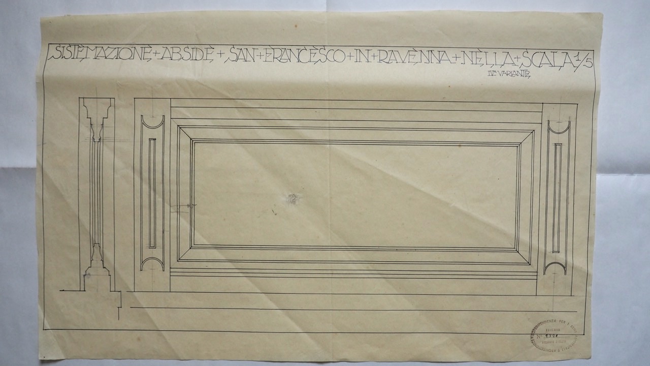 disegno architettonico, Transenna dell'abside della basilica di San Francesco di Ravenna di Anonimo italiano (XX)
