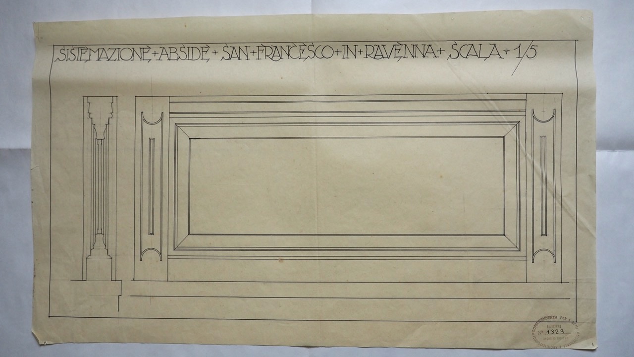 disegno architettonico, Transenna dell'abside della basilica di San Francesco di Ravenna di Anonimo italiano (XX)
