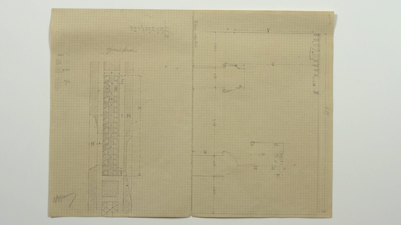 disegno architettonico, Sguencio finestre della basilica di San Francesco di Ravenna di Azzaroni, Alessandro (XX)