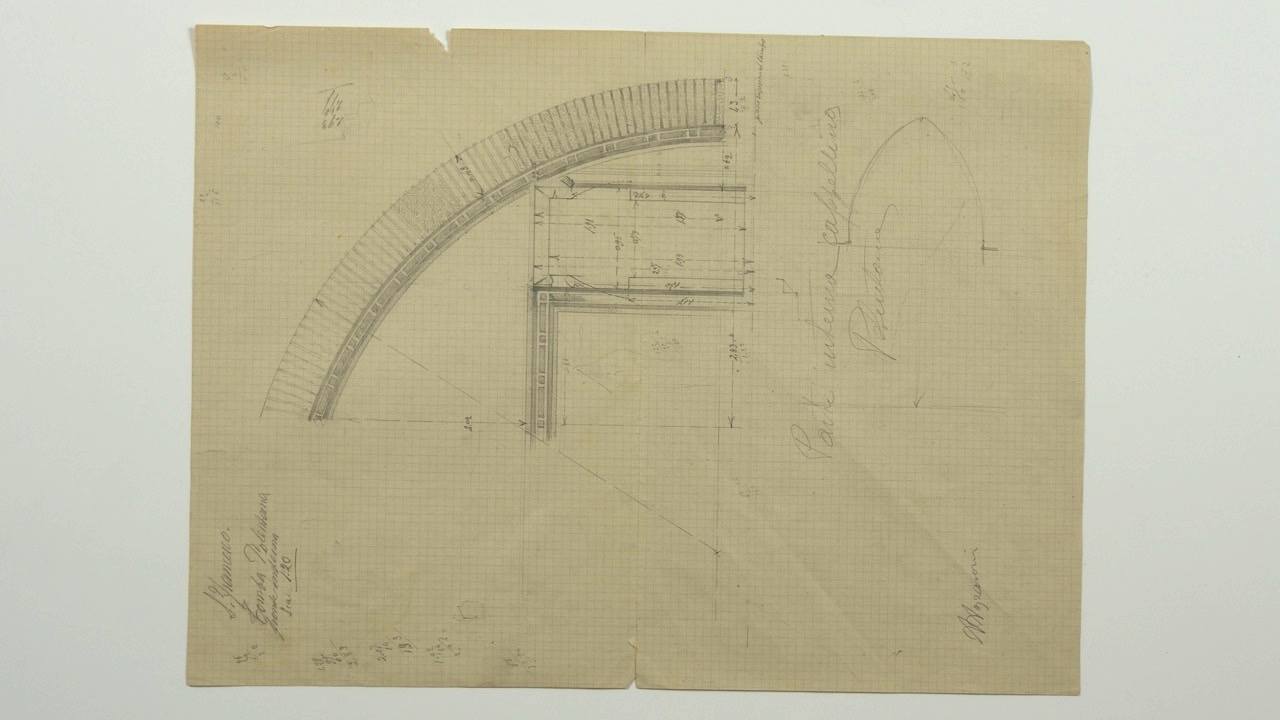 disegno architettonico, Tomba polentana della basilica di San Francesco di Ravenna di Azzaroni, Alessandro (XX)