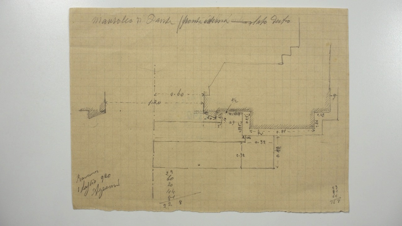 disegno architettonico, Tomba di Dante di Ravenna di Azzaroni, Alessandro (XX)