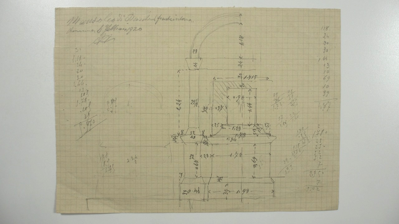 disegno architettonico, Tomba di Dante di Ravenna di Azzaroni, Alessandro (XX)