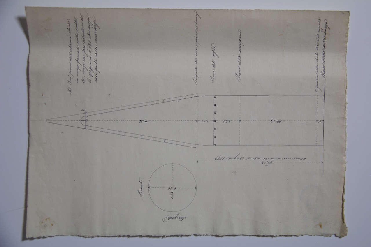 disegno architettonico, Campanile della abbazia di San Mercuriale di Forlì di Anonimo italiano (XIX-XX)