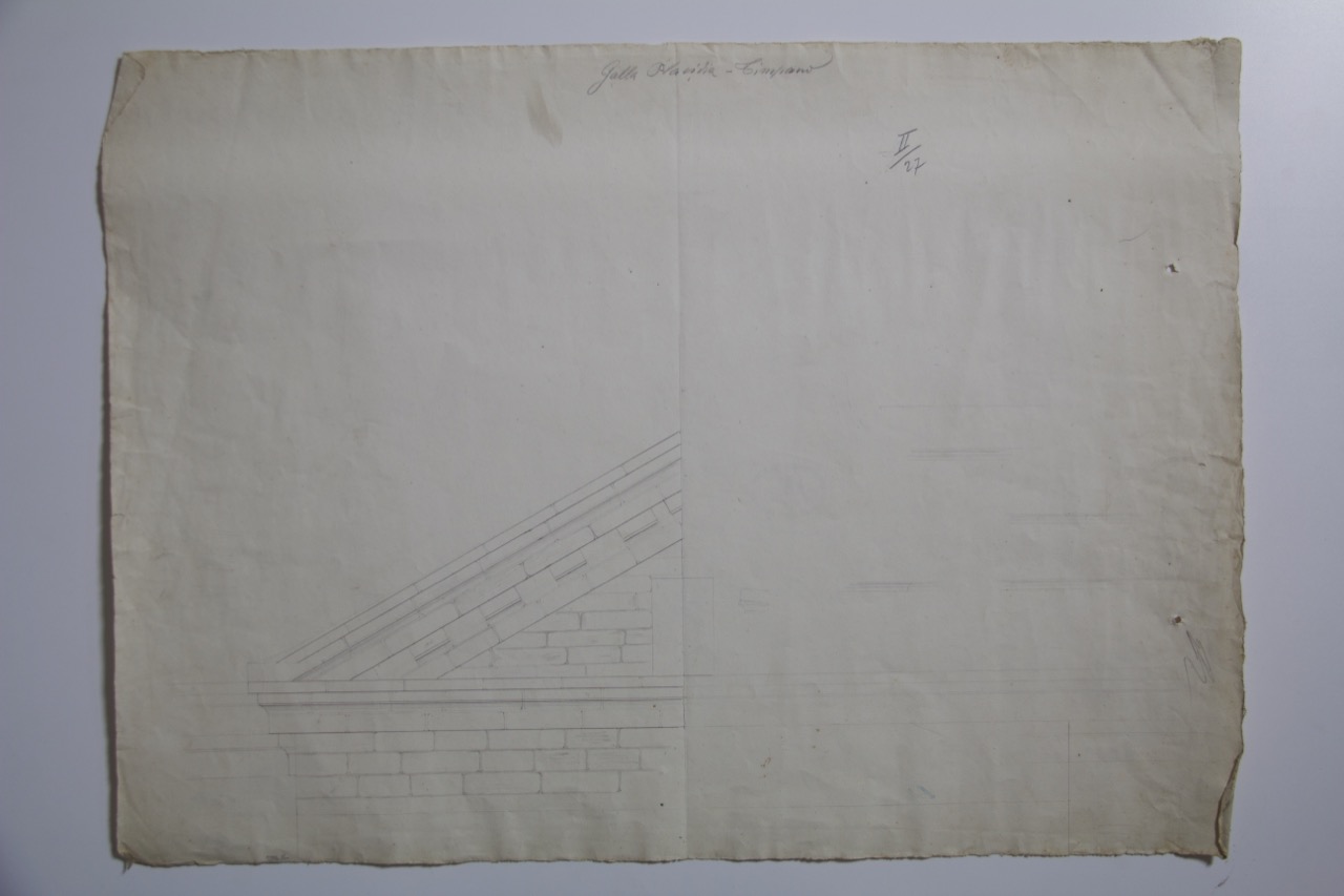 disegno architettonico, Timpano del Mausoleo di Galla Placidia di Ravenna di Azzaroni, Alessandro (XX)