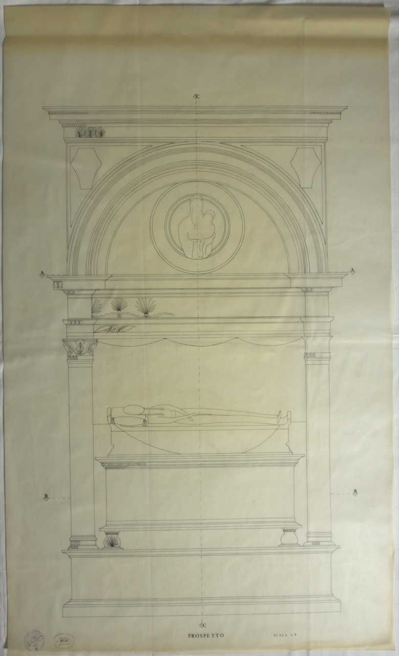 disegno architettonico, Tomba di Barbara Manfredi della abbazia di San Mercuriale di Forlì di Boccuccia, Anita (XX)