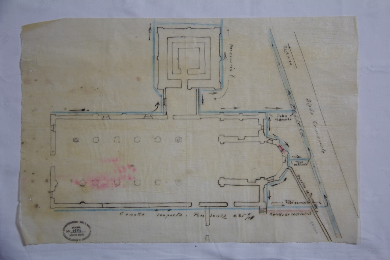 disegno architettonico, Pianta della chiesa di Santa Maria in Porto Fuori di Ravenna di Anonimo italiano (XX)