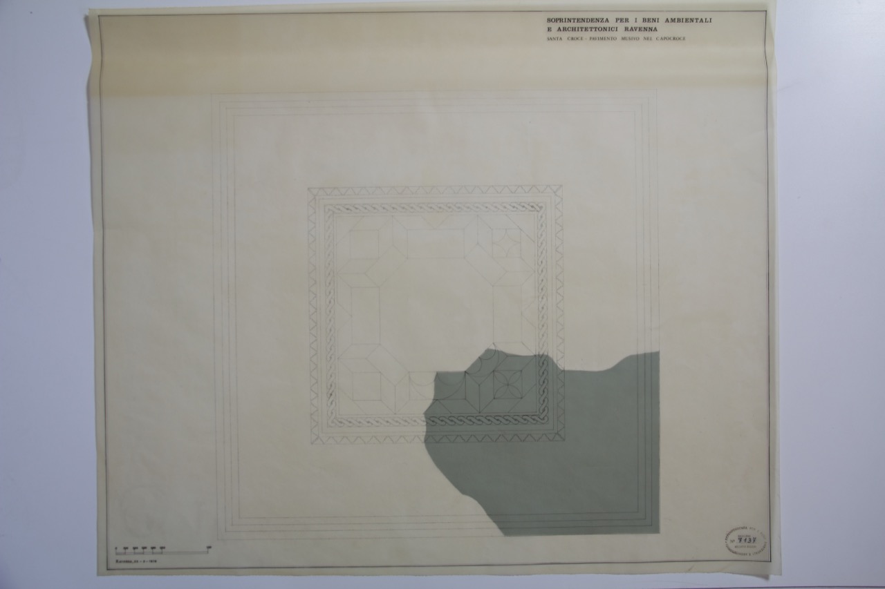 disegno architettonico, Pavimento musivo del capocroce della chiesa di Santa Croce di Ravenna di Conti, Fulvio (XX)