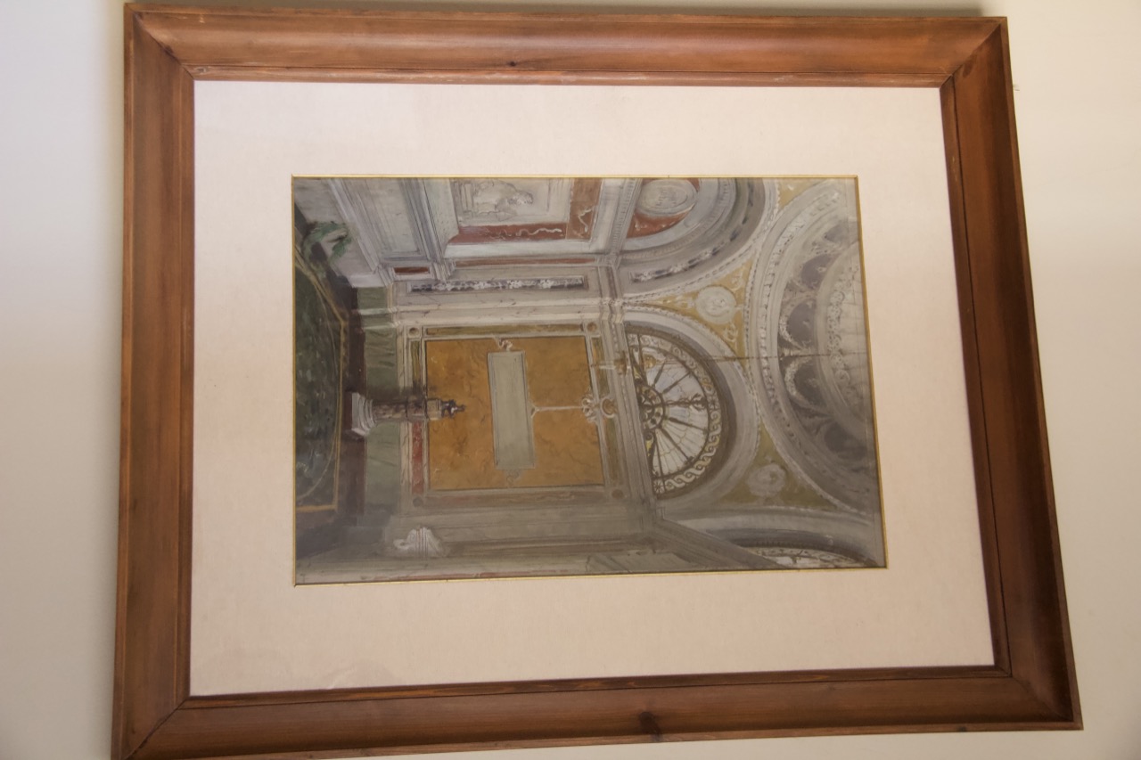 disegno architettonico, Interno della Tomba di Dante di Ravenna di Pogliaghi, Lodovico (XX)