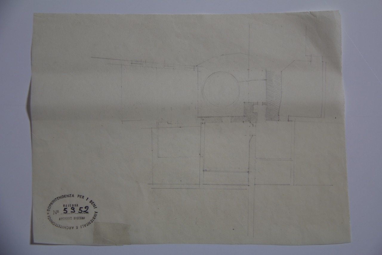 disegno architettonico, Planimetria delle adiacenze all'Arco di Augusto di Rimini di Anonimo italiano (XIX-XX)